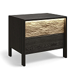 Тумба 2 ящика с подсветкой на рельефном фасаде Warm Industrial варинант исполнения - 4 | Loft Concept в Тюмени