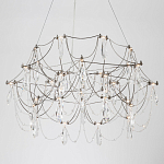 Люстра с каркасом из тонких металлических нитей и хрустальными подвесками Crystal Metal Threads Chandelier 60 варинант исполнения - 5 | Loft Concept в Тюмени