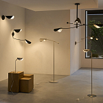 Торшер с поворотным плафоном Aracea Beige Floor Lamp варинант исполнения - 2 | Loft Concept в Тюмени