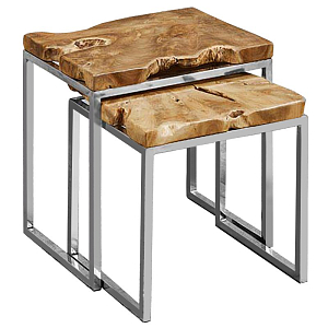 Набор из 2-х приставных столов Wavy Acacia