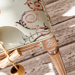 Банкетка из массива бука светло-зеленая с растительным орнаментом Raffael Angel Floral Banquette варинант исполнения - 3 | Loft Concept в Тюмени