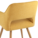 Стул в рогожке желтого цвета NEASAN STOOL варинант исполнения - 6 | Loft Concept в Тюмени