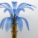 Торшер Glass Decorated Palm Floor Lamp Blue Листья Пальмы  варинант исполнения - 3 | Loft Concept в Тюмени