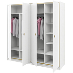 Шкаф белый четырёхдверный для одежды Antique Order варинант исполнения - 3 | Loft Concept в Тюмени