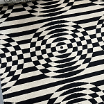 Мебельная ткань Жаккард черно-белый принт 145 см T3-78 варинант исполнения - 1 | Loft Concept в Тюмени