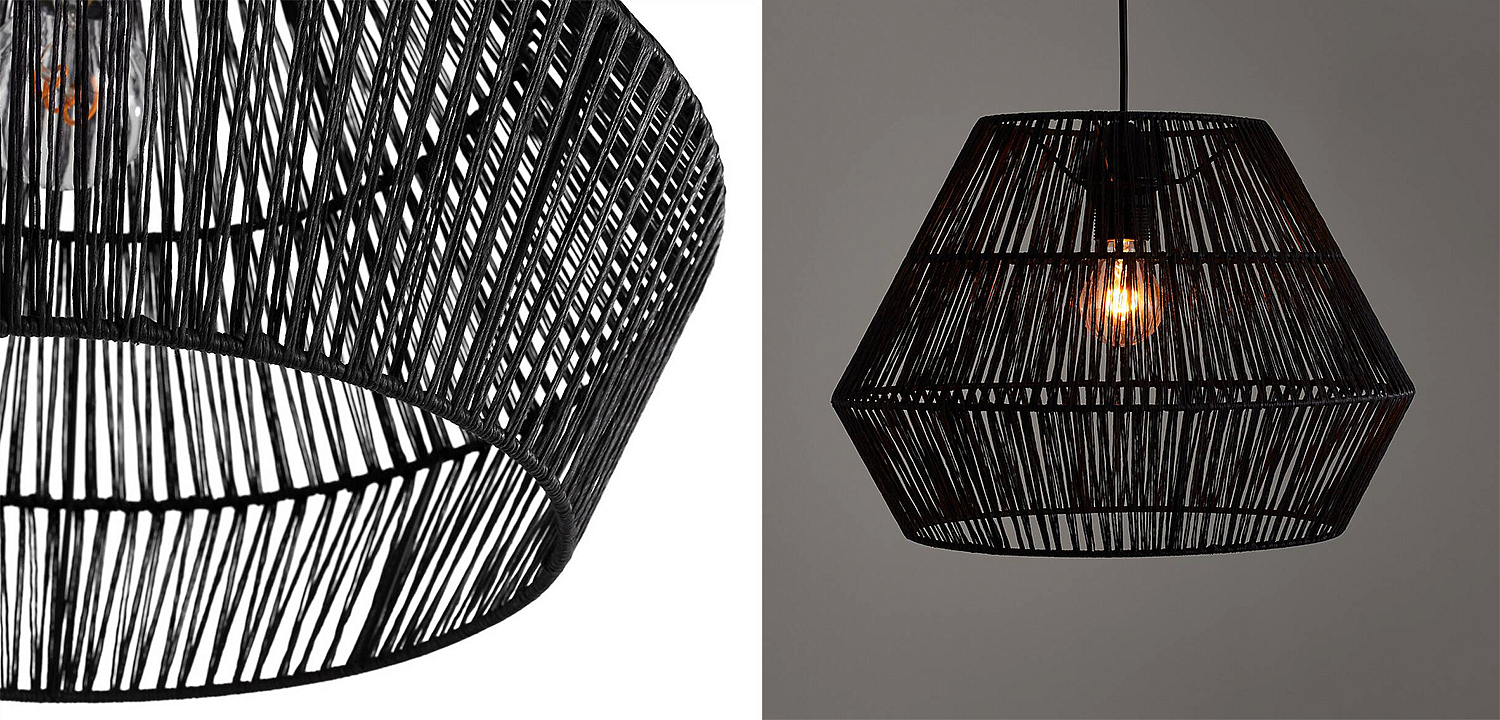 Подвесной светильник Signe Wicker Hemp Black Подвесной светильник Signe Wicker Hemp Black - Loft-Concept в Тюмени