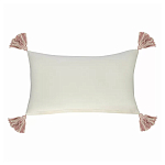 Чехол на подушку с кисточками и вышивкой птиц Ethnic mix Birds Rect варинант исполнения - 4 | Loft Concept в Тюмени