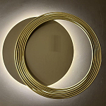 Бра светодиодное круглое в матовых оттенках коричневого и золотого цвета Kosmikos варинант исполнения - 1 | Loft Concept в Тюмени