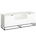 ТВ-тумба белая с  2-мя дверцами и ящиком Strict Lines варинант исполнения - 1 | Loft Concept в Тюмени