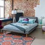 Кровать с мягким изголовьем Palmer Bed варинант исполнения - 6 | Loft Concept в Тюмени