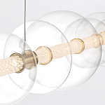 Подвесной светильник линейный с прозрачными стеклянными шарами разного диаметра Eurofase варинант исполнения - 15 | Loft Concept в Тюмени