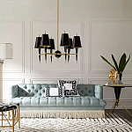 Дизайнерский журнальный столик с круглой столешницей на золотых ножках Risenbix варинант исполнения - 2 | Loft Concept в Тюмени