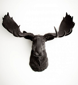 Голова лося - Черная
