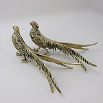 Статуэтка бронзовая пара Фазаны золотые Bronze Birds варинант исполнения - 2 | Loft Concept в Тюмени