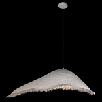 Подвесной светильник с асимметричным волнообразным абажуром и фактурной бахромой по краю Tactile Line варинант исполнения - 13 | Loft Concept в Тюмени