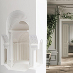 Встраиваемый в стену гипсовый светильник под покраску с арками и рельефными колоннами Antiquity Athena варинант исполнения - 10 | Loft Concept в Тюмени