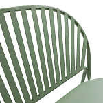 Зелёная скамья из стали Goodwin Metal Bench Green варинант исполнения - 6 | Loft Concept в Тюмени