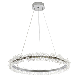 Кольцевая люстра с хрустальным декором Rowan Crystal Ring Chrome Horizontal Chandelier варинант исполнения - 2 | Loft Concept в Тюмени