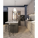 Угловая кухня с островом из массива дерева Amaline Kitchen Set варинант исполнения - 3 | Loft Concept в Тюмени