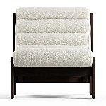 Кресло с деревянным каркасом и обивкой из белой ткани букле Medieval Furniture варинант исполнения - 3 | Loft Concept в Тюмени