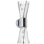 Бра с декором в виде хрустальных и металлических трубочек Nembus Glass Chrome Wall Lamp варинант исполнения - 1 | Loft Concept в Тюмени