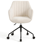 Вращающееся кресло с обивкой букле Boucle Office Chair варинант исполнения - 2 | Loft Concept в Тюмени