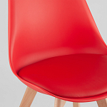 Стул с основой из пластика и мягким сиденьем Arvika Red варинант исполнения - 7 | Loft Concept в Тюмени