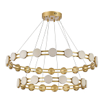 Люстра двухъярусная с круглыми светодиодными источниками света Maxine Light варинант исполнения - 7 | Loft Concept в Тюмени