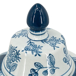 Ваза с крышкой и голубым цветочным рисунком 37 см Blue & White Ornament варинант исполнения - 3 | Loft Concept в Тюмени