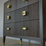 Бельевой Комод с 4 ящиками Elsa Dreams Walnut варинант исполнения - 4 | Loft Concept в Тюмени