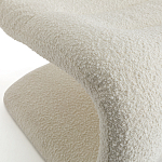 Кресло изогнутое с обивкой из ткани букле Smooth Bend Boucle Chair варинант исполнения - 5 | Loft Concept в Тюмени