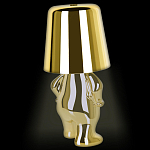 Настольная лампа фигурная золотого цвета с гладким абажуром Высота 19 см Sophia варинант исполнения - 7 | Loft Concept в Тюмени