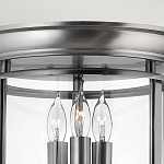 Потолочный светильник в форме фонаря с прозрачным цилиндрическим плафоном и тремя лампами в форме свечей Hinkley варинант исполнения - 4 | Loft Concept в Тюмени