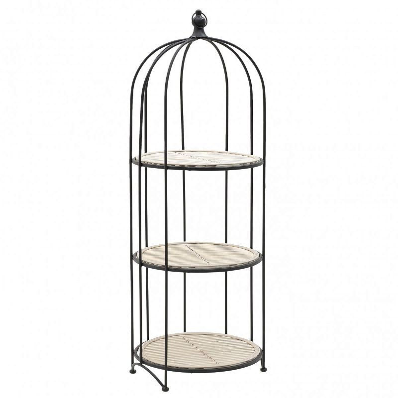 Стеллаж Cage Rack Circle Черный Бежевый Стеллаж Cage Rack Circle Черный Бежевый в Тюмени | Loft Concept