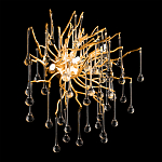 Бра с лучеобразным основанием и подвесками из прозрачного стекла в виде длинных капель Droplet Chandelier варинант исполнения - 4 | Loft Concept в Тюмени