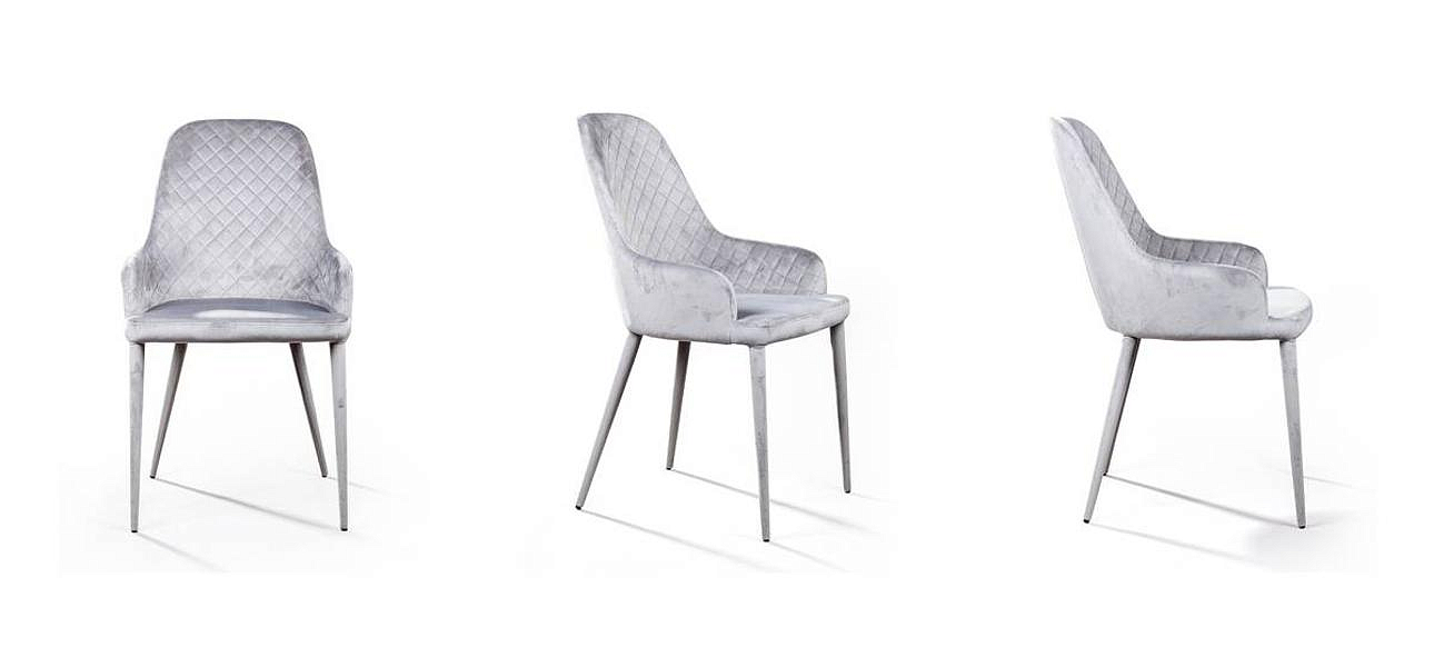 Стул Douglas Rhombus Chair Серый Велюр Стул Douglas Rhombus Chair Серый Велюр - Loft-Concept в Тюмени