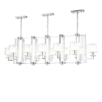 Люстра прямоугольной формы с 12-ю цилиндрическими плафонами из стекла Laurent варинант исполнения - 4 | Loft Concept в Тюмени