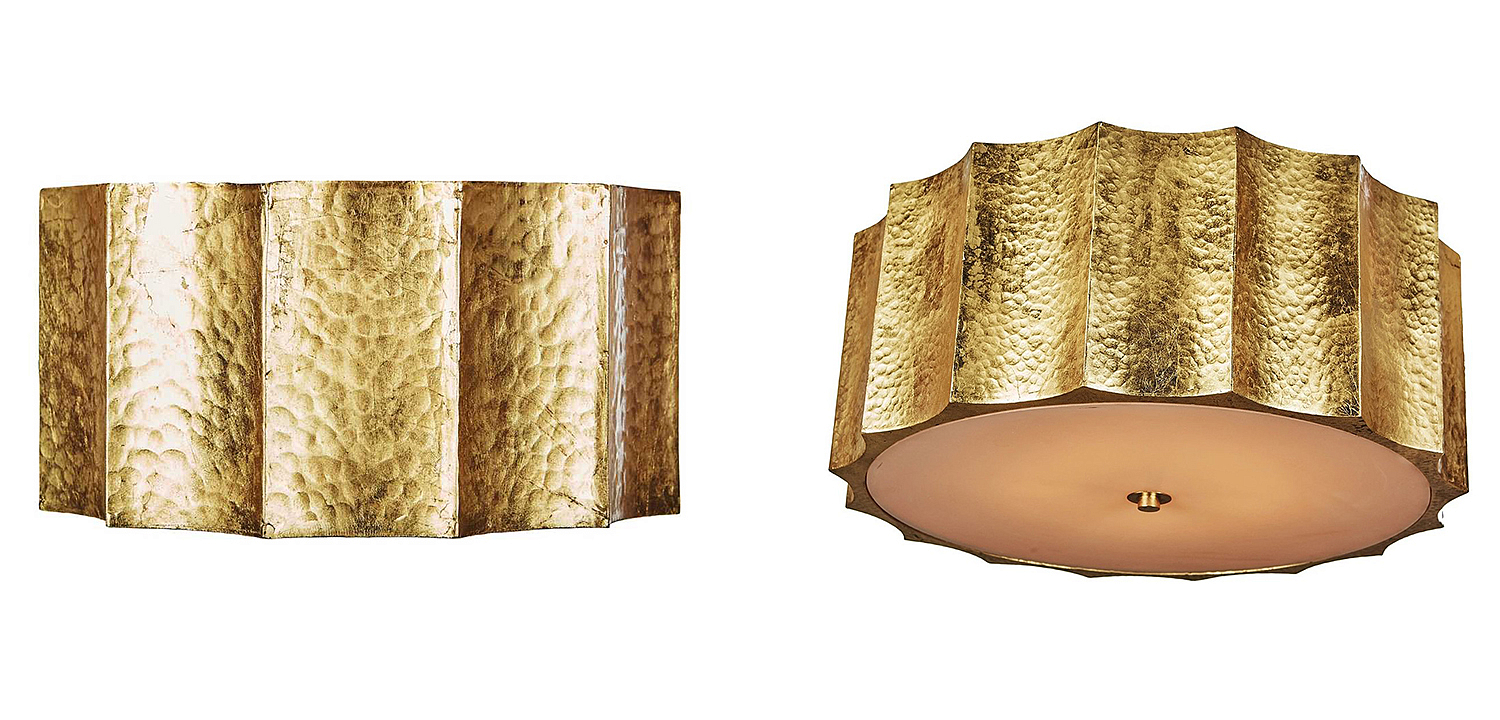 Потолочный светильник Grooved Gold Drum Потолочный светильник Grooved Gold Drum - Loft-Concept в Тюмени