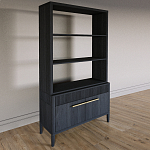 Стеллаж Primo с ящиками Черный дуб  варинант исполнения - 2 | Loft Concept в Тюмени