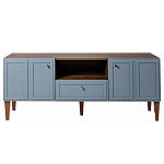 ТВ-тумба серая из массива бука с 2-мя дверками и ящиком Wenge Light варинант исполнения - 2 | Loft Concept в Тюмени