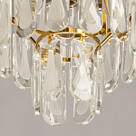 Люстра многоярусная с овальными прозрачными подвесками 28 см Harmonica варинант исполнения - 9 | Loft Concept в Тюмени