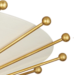 Потолочный светильник в форме конуса с каркасом золотого цвета и тканевым абажуром Inspiration in Light варинант исполнения - 1 | Loft Concept в Тюмени