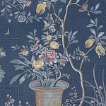 Обои ручная роспись Houghton Dark Blue варинант исполнения - 2 | Loft Concept в Тюмени