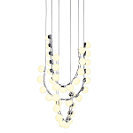 Люстра подвесная светодиодная с круглыми плафонами белого цвета PEARLS Suspension 39  варинант исполнения - 1 | Loft Concept в Тюмени