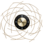 Часы настенные из металла с чёрным циферблатом Current Time варинант исполнения - 1 | Loft Concept в Тюмени