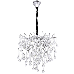 Люстра с хрустальными подвесками капли серебро Droplet Silver Chandelier 5 варинант исполнения - 2 | Loft Concept в Тюмени