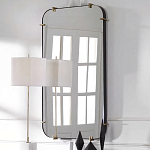 Зеркало настенное в черной металлической раме Mirror Cardinal варинант исполнения - 5 | Loft Concept в Тюмени