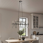 Люстра подвесная с 8-ю лампами и стеклянными круглыми подвесками Currey & Company варинант исполнения - 4 | Loft Concept в Тюмени