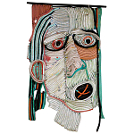 Арт-Объект плетеный из нитей большой портрет Joana Schneider  варинант исполнения - 3 | Loft Concept в Тюмени