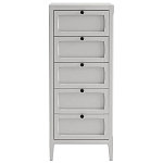 Комод узкий с 5-ю ящиками серый Silva Grey Chest of Drawers варинант исполнения - 1 | Loft Concept в Тюмени
